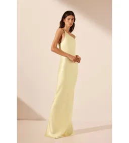 Shona Joy La Lune Cowl Back Maxi Dress in Lemon Size AU 8 for rent on The Volte - image 2