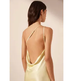 Shona Joy La Lune Cowl Back Maxi Dress in Lemon Size AU 8 for rent on The Volte - image 4