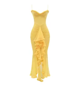 House of CB Gabbi Ruffled Front Gown Apricot Size M / AU 10 for rent on The Volte - image 6