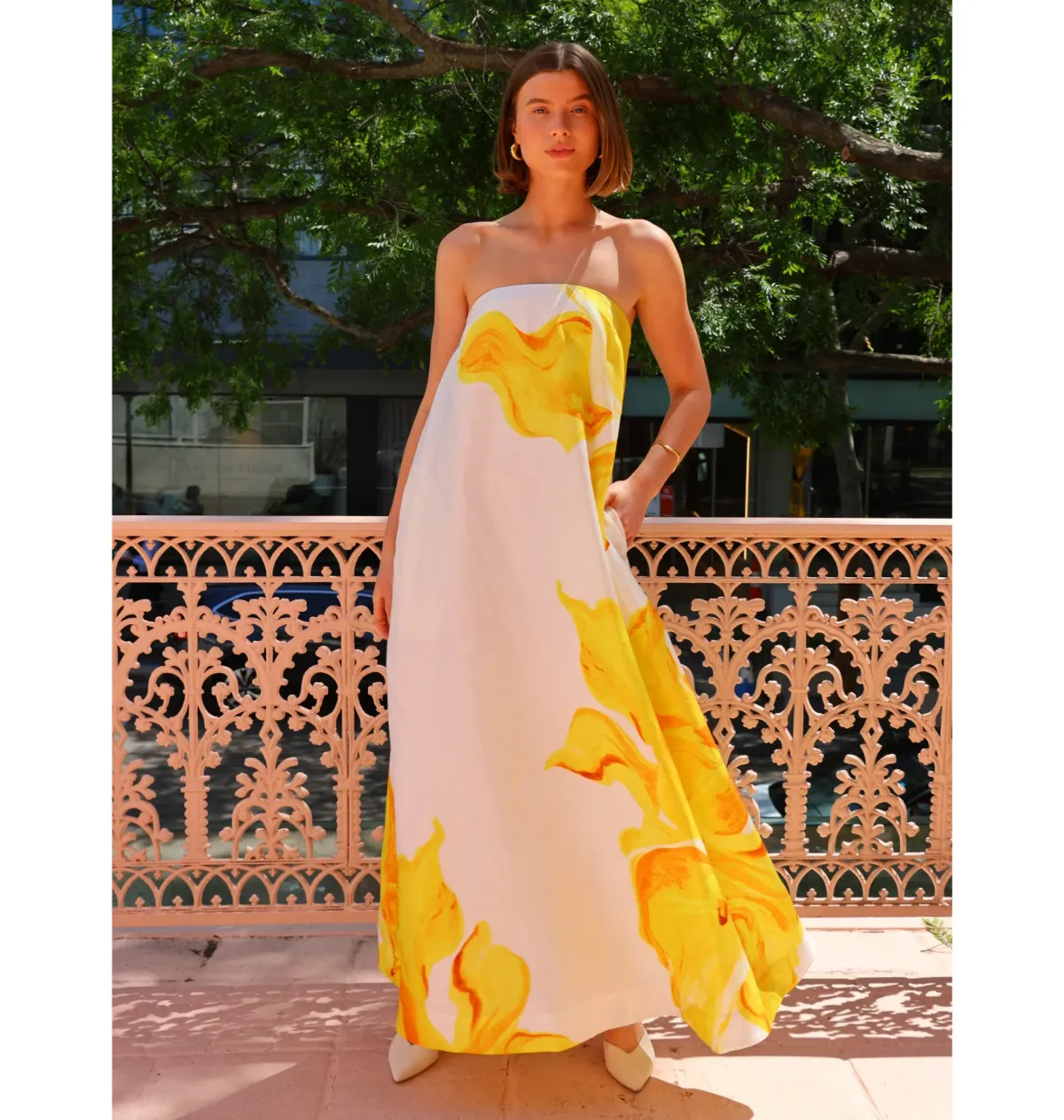 Acler Hopton Dress in Ivory Calla Lily Size AU 10 - Image 4