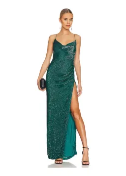 Retrofete Katya Dress Emerald Green Sequin Size AU 8 for rent on The Volte - image 1