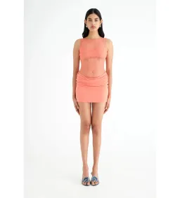 Benni Raffy Mini Dress Grapefruit Size AU 8 for rent on The Volte - image 1