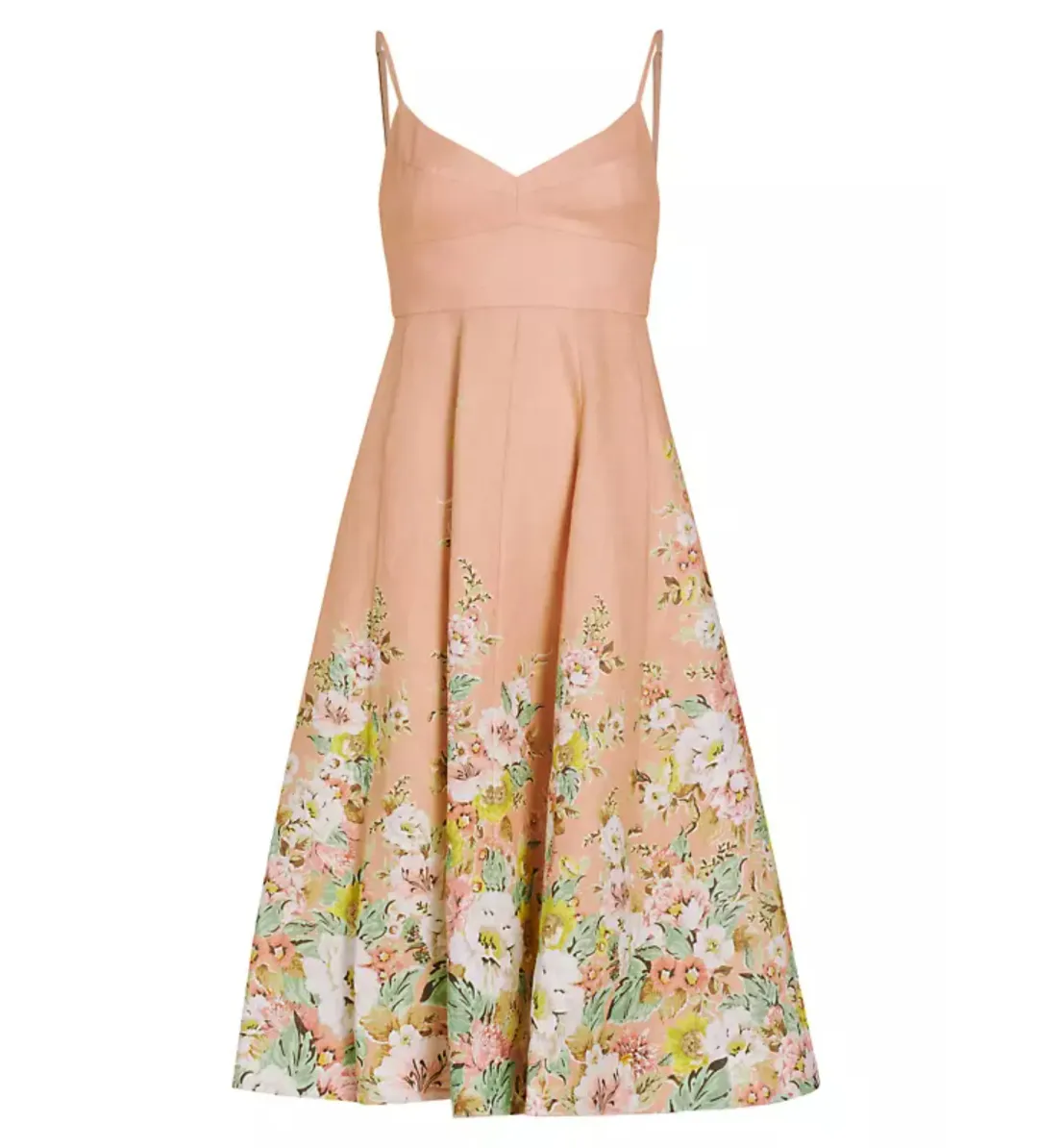 Zimmermann Matchmaker Picnic Dress in Buff/Coral Floral Size 1 / AU 10 for rent on The Volte - main image