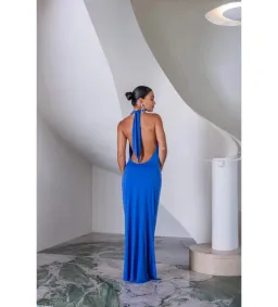 Sneaky Link Saint Plunge Maxi Dress in Sapphire Size AU 8 for rent on The Volte - image 3