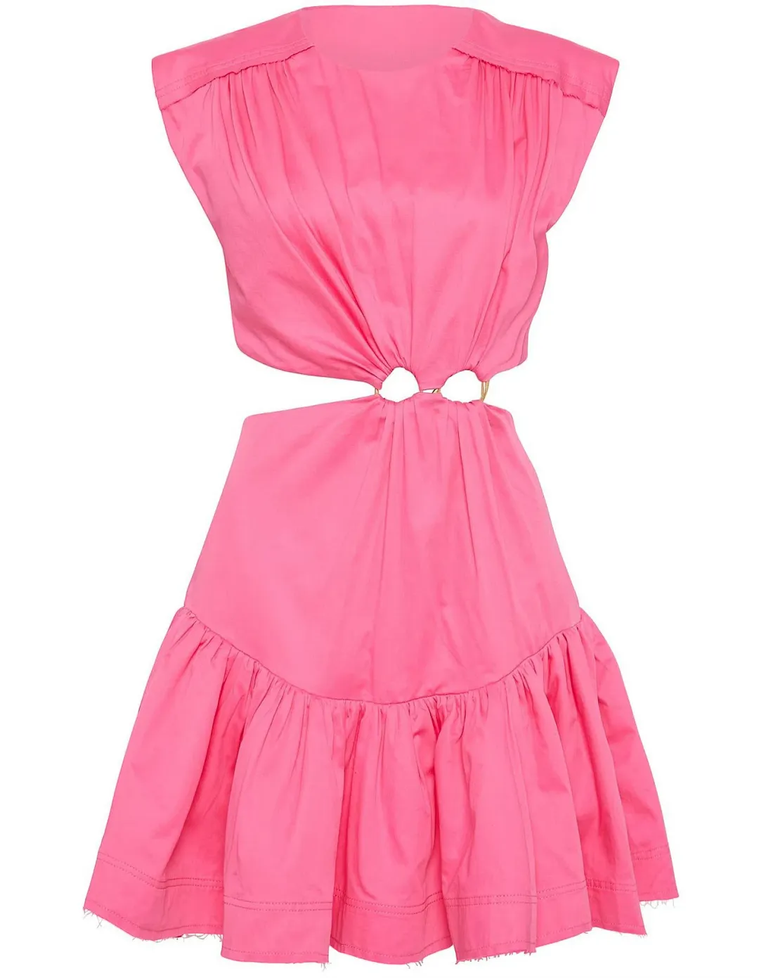 Aje Solstice Cut Out Ring Flip Mini Dress Pink Size 16 for rent on The Volte - main image