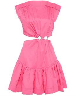 Aje Solstice Cut Out Ring Flip Mini Dress Pink Size 16 for rent on The Volte - image 5