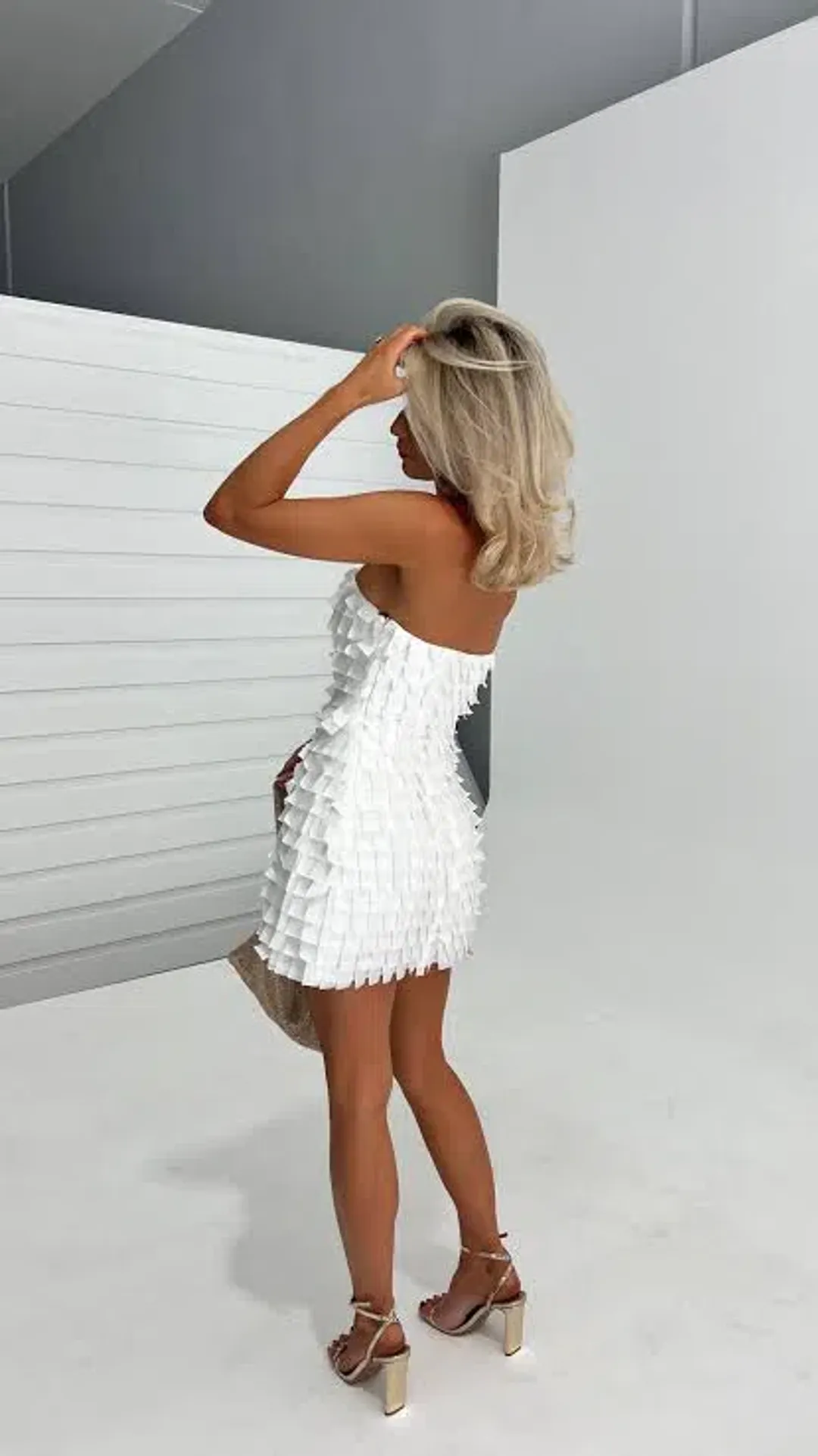 Elliatt Hailey Strapless Mini Party Dress In White Size XS / AU 6 for rent on The Volte - main image