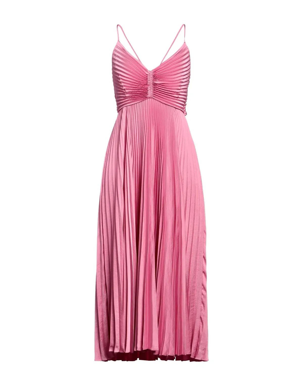 A.L.C. Gemini Pleated Tie Back Long Dress Chateau Rose Pink Size AU 10 - Image 6