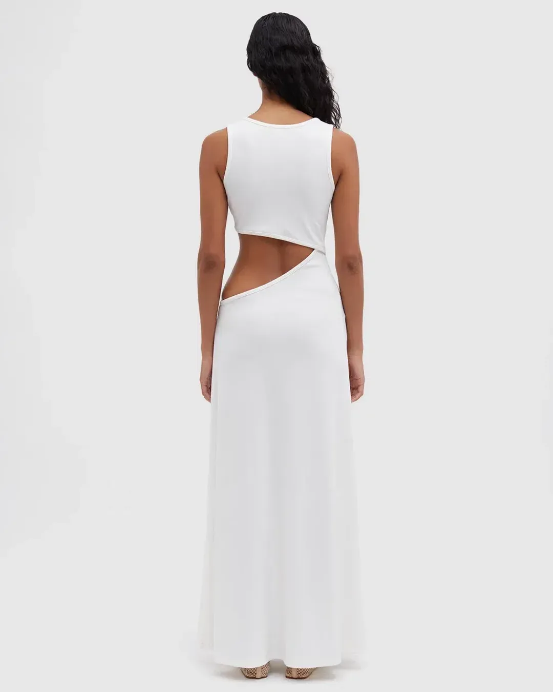 Christopher Esber Stone Cavern Tank Dress White Size 10 for rent on The Volte - main image