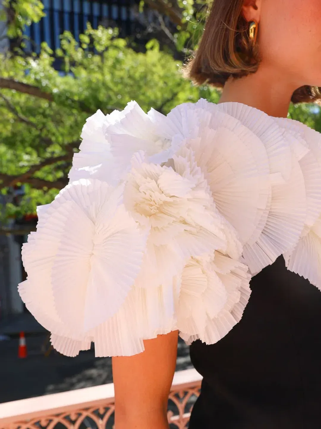 Acler Hampstead Midi Dress In Black With Ivory Size 12 for rent on The Volte - main image