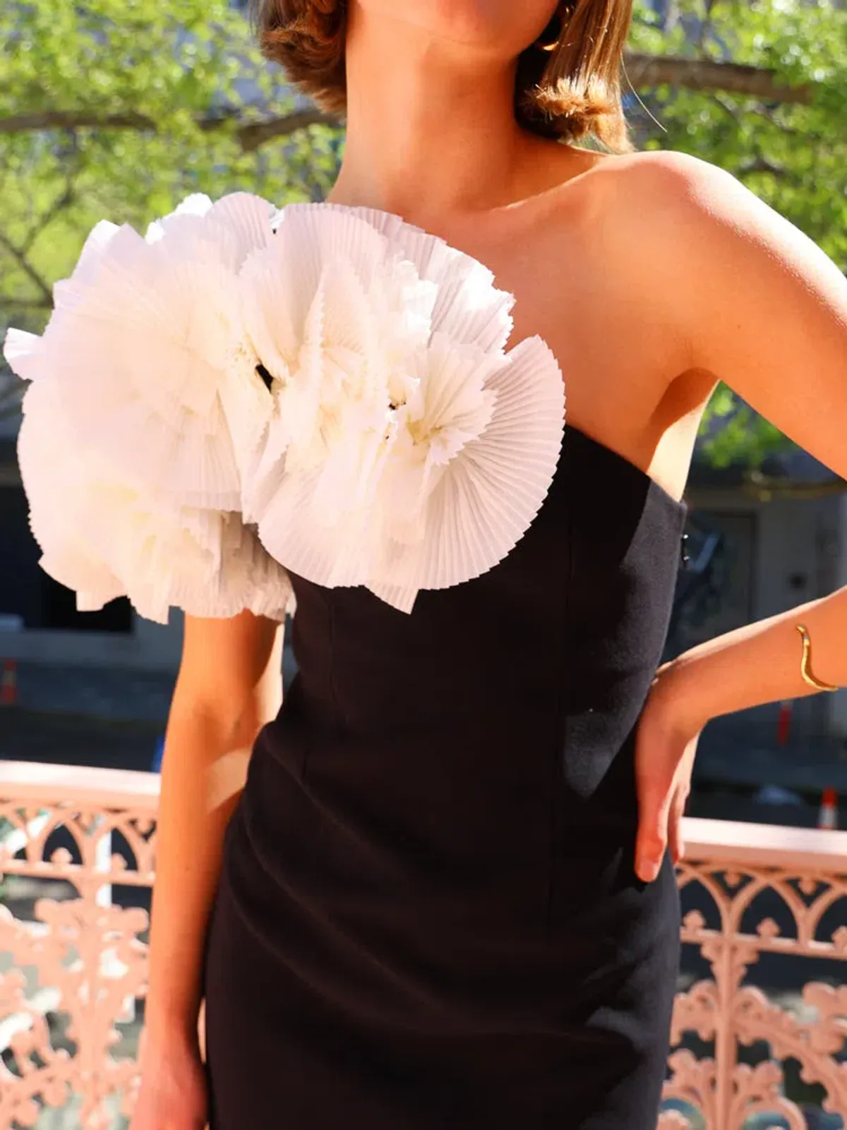 Acler Hampstead Midi Dress In Black With Ivory Size 12 - Image 2