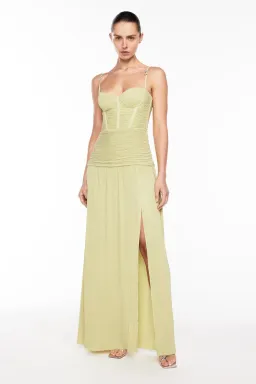 Manning Cartell Double Time Pleat Dress In Pistachio Size 8 for rent on The Volte - image 1