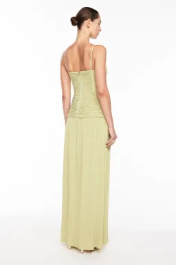 Manning Cartell Double Time Pleat Dress In Pistachio Size 8 for rent on The Volte - image 2