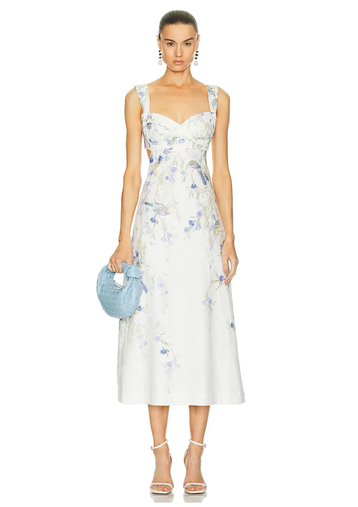 Zimmermann Natura Midi Dress Blue Birds Size 1 / AU 10 for rent on The Volte - main image