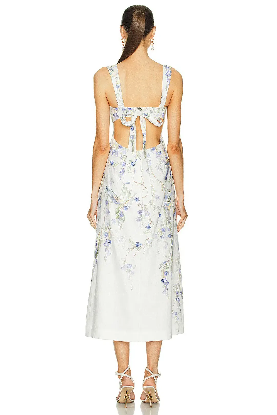 Zimmermann Natura Midi Dress Blue Birds Size 1 / AU 10 for rent on The Volte - main image