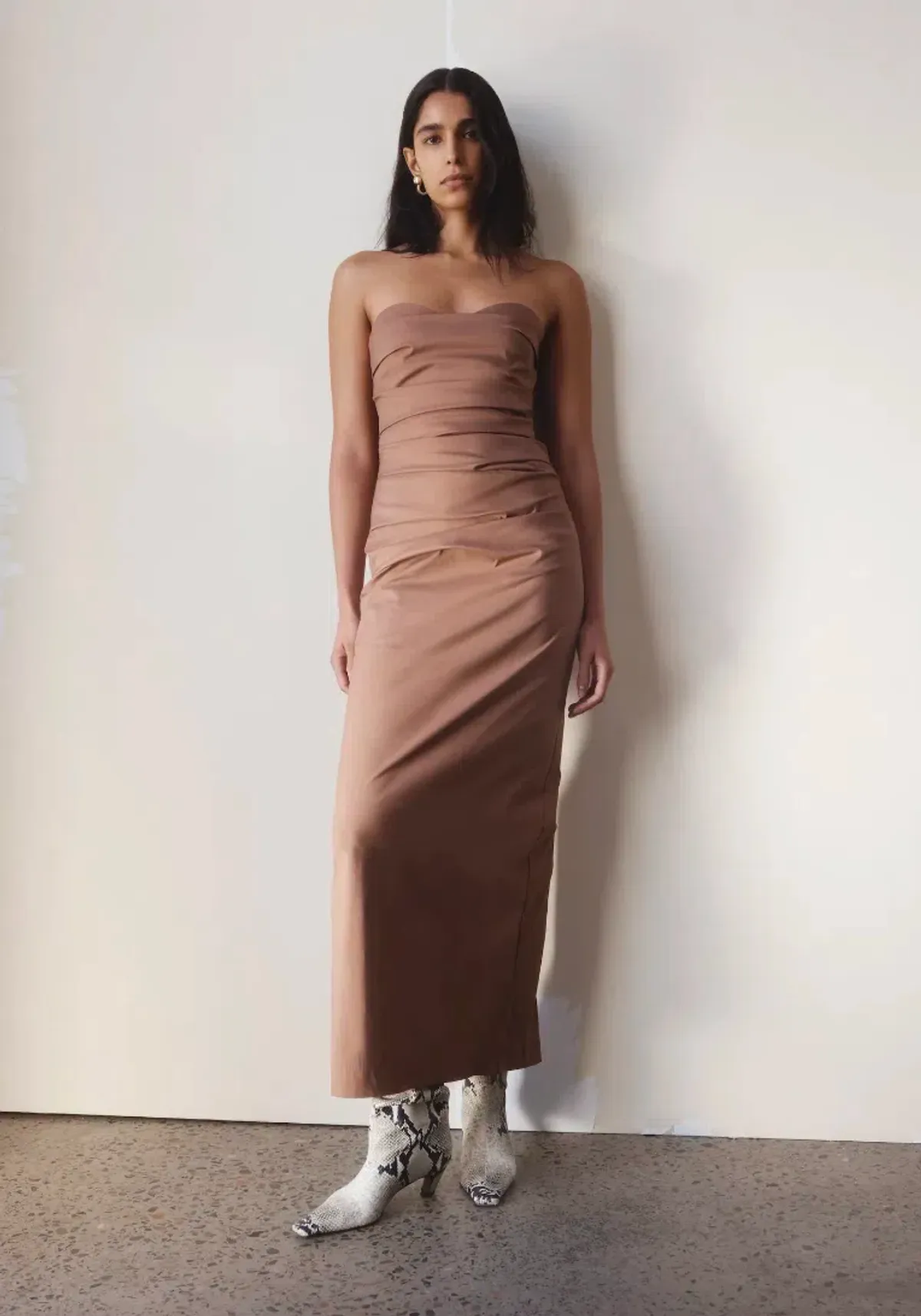Sir the Label Alba Strapless Maxi Dress Gown in Mocha Size 2 / AU 10 / M - Image 5