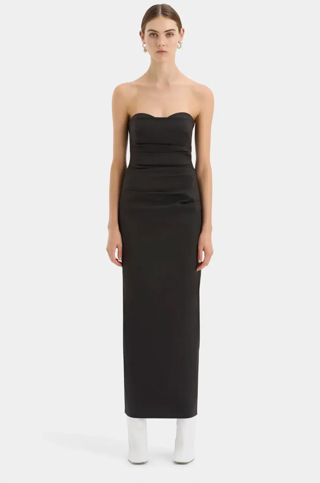 Sir The Label Alba Strapless Maxi Dress Gown in Black Size 0 / AU 6 / XS for rent on The Volte - main image