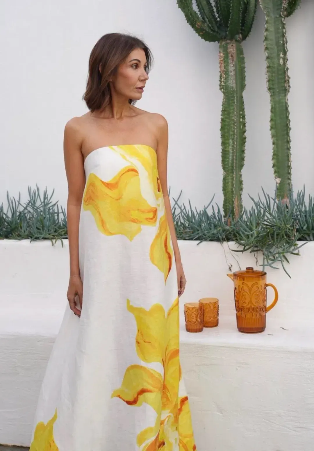 Acler Hopton Dress Ivory Calla Lily Size 10 for rent on The Volte - main image