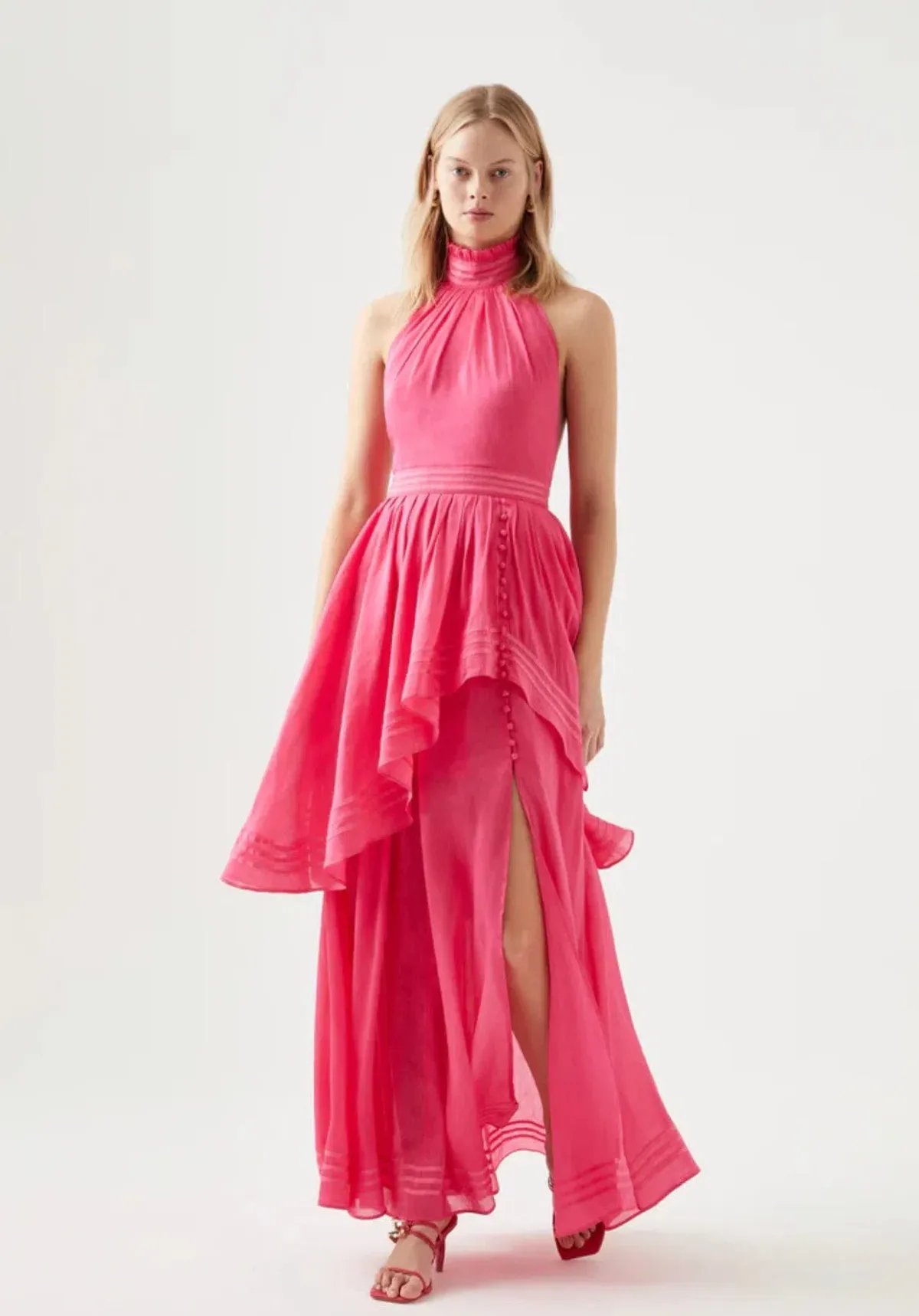 Aje Sienna Maxi Dress Pink Size 6 - Image 1