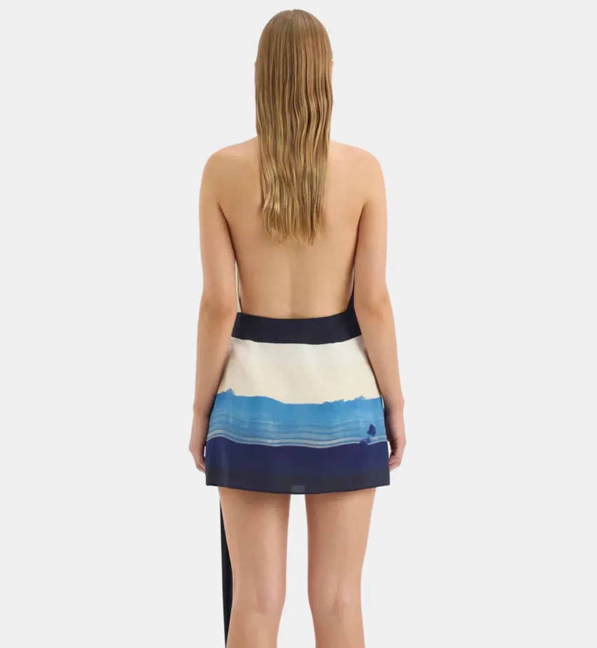 Sir the Label Mariner Mini Halter Dress Shoreline Stripe Size 0/Au 6 - Image 3