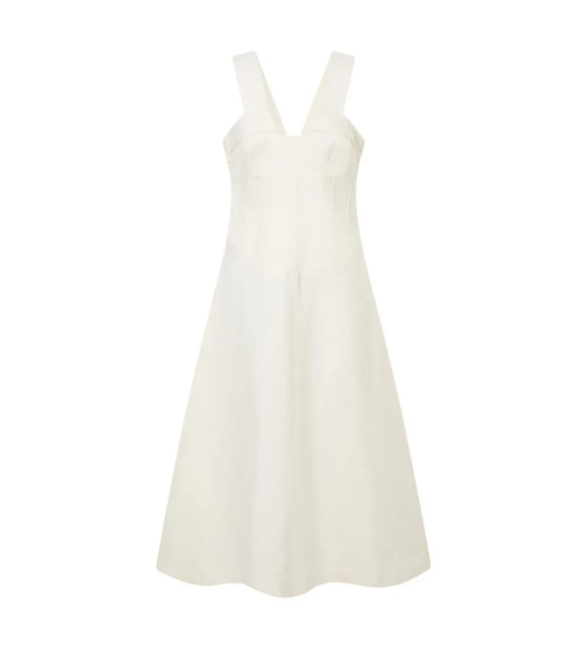 Oroton Bodice Detail Dress Cream Size 10 - Image 2