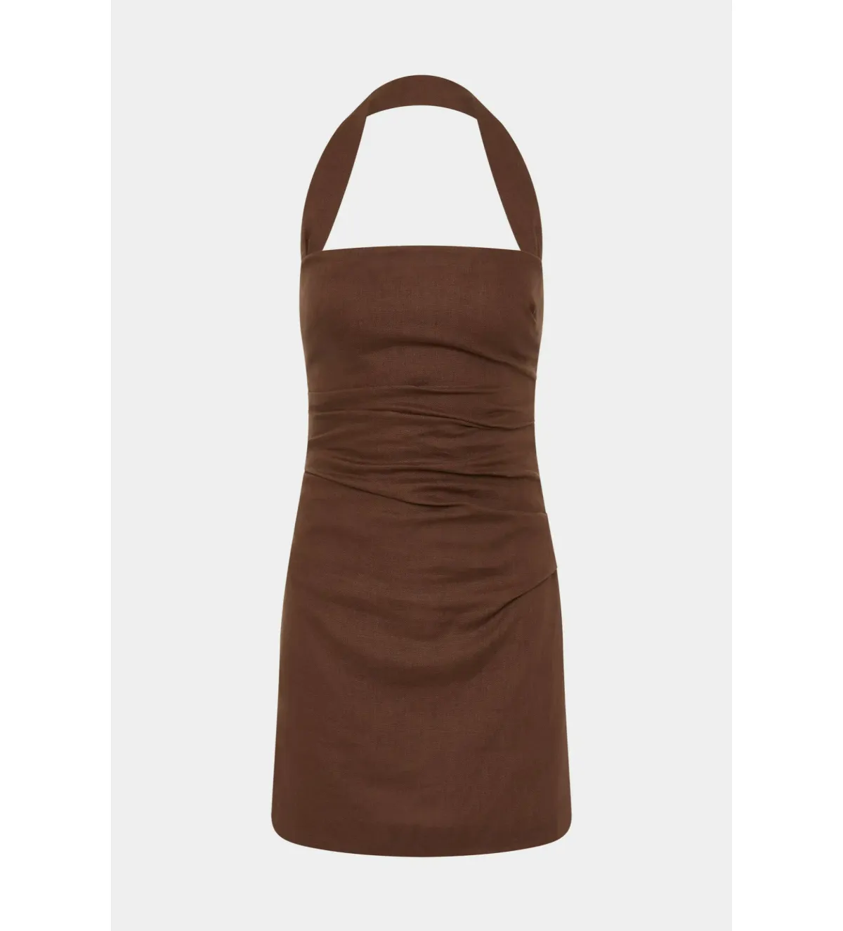 Sir The Label Noemi Halter Mini Dress in Chocolate Size 2 / AU 10 - Image 5
