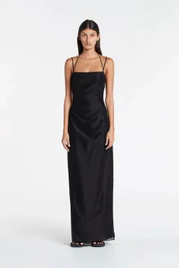 Sir the Label Lucelia Cut Out Midi Dress in Black Size 1 / AU 8 for rent on The Volte - image 1