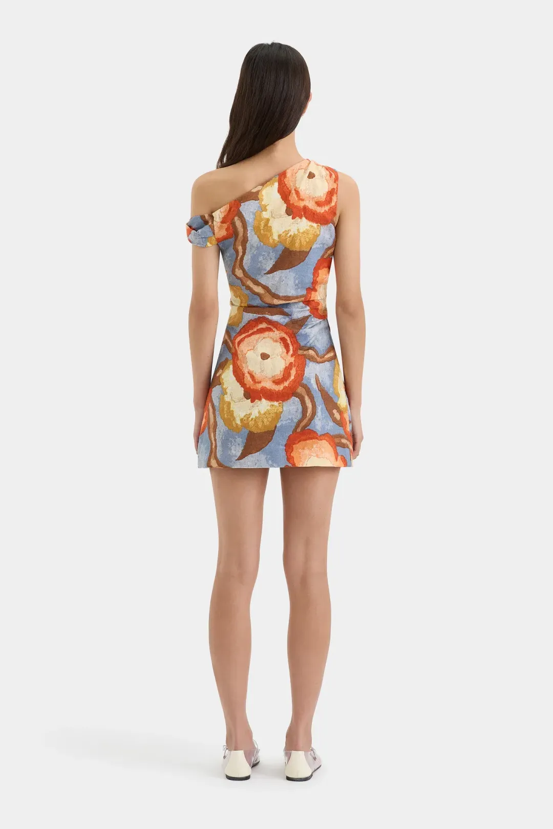 Sir The Label Avery Twist Mini Dress Camellia Floral Print Size 12 for rent on The Volte - main image