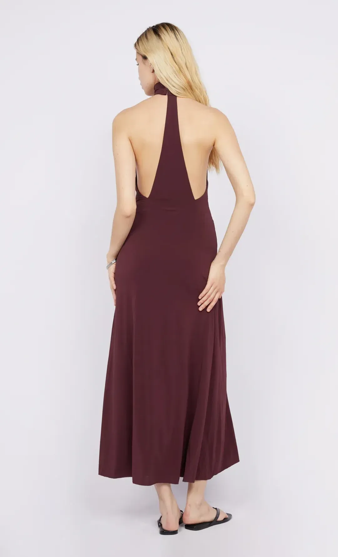 Bec & Bridge Cassian Racer Dress Deep Plum Size 10 for rent on The Volte - main image