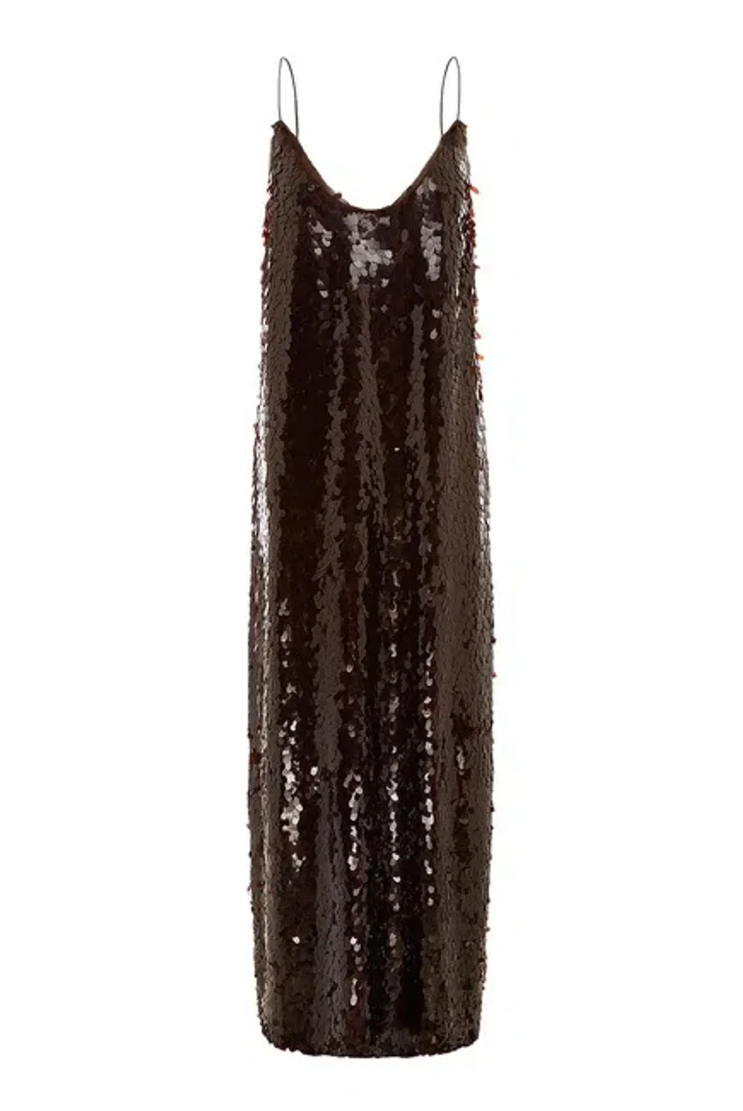 Alemais Geanie Sequin Gown Chocolate Brown Size 8 AU for rent on The Volte - main image