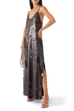 Alemais Geanie Sequin Gown Chocolate Brown Size 8 AU for rent on The Volte - image 20