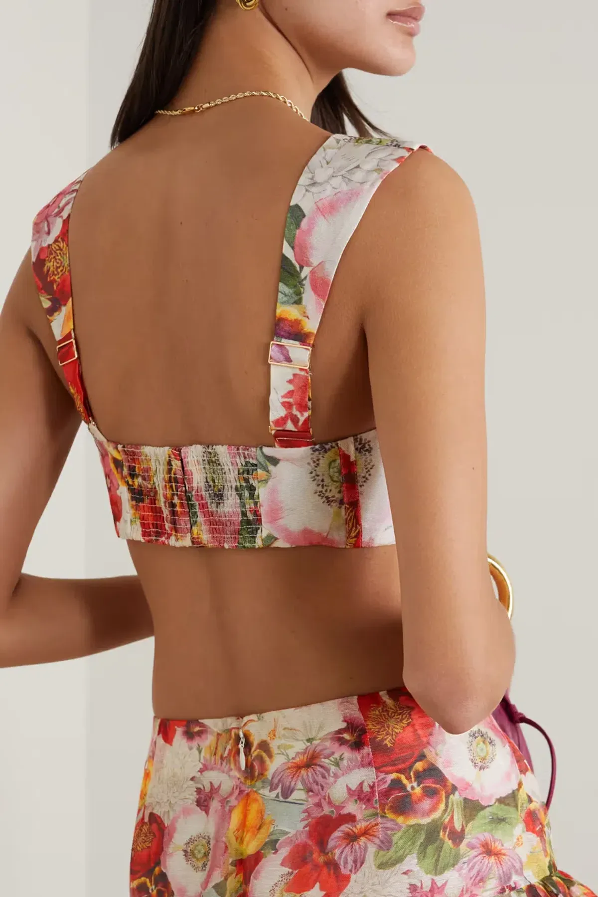 Zimmermann Wonderland Bralette and Tiered Skirt Set Elka Poppy Ivory Floral Size 1 / AU 10 - Image 2