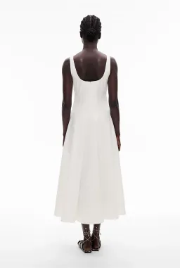 Witchery Seam Detail Midi Dress White Size M / AU 10 for rent on The Volte - image 2