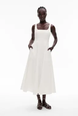 Witchery Seam Detail Midi Dress White Size M / AU 10 for rent on The Volte - image 1