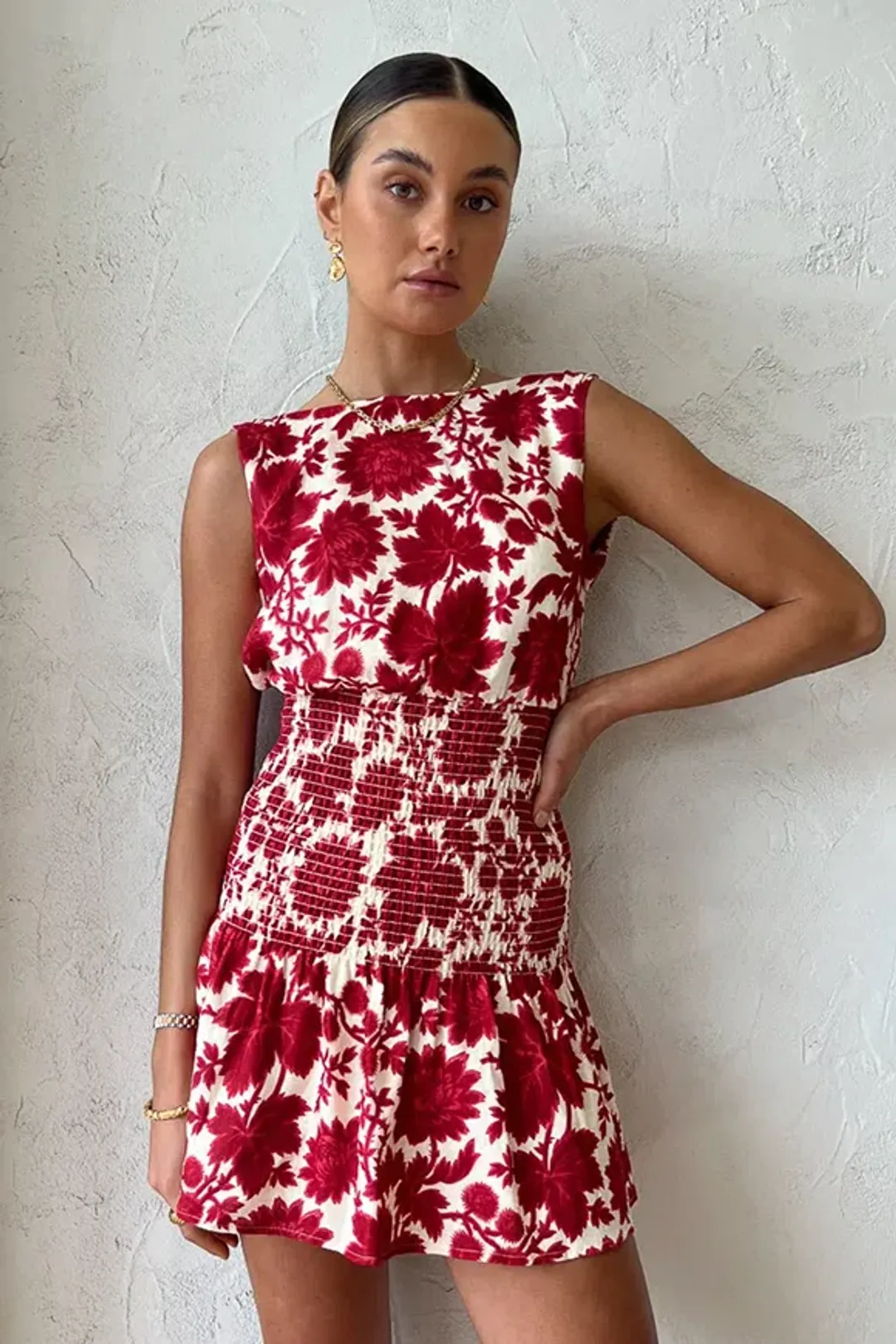 Sir the Label Cinta Open Back Mini Dress Valentina Floral Print Size 2 / AU 10 for rent on The Volte - main image