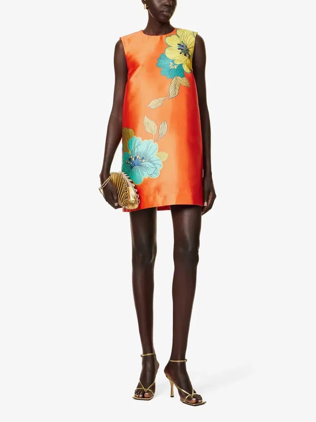 Alemais Piato Mini Dress Marigold Orange Size AU 6 - Image 3