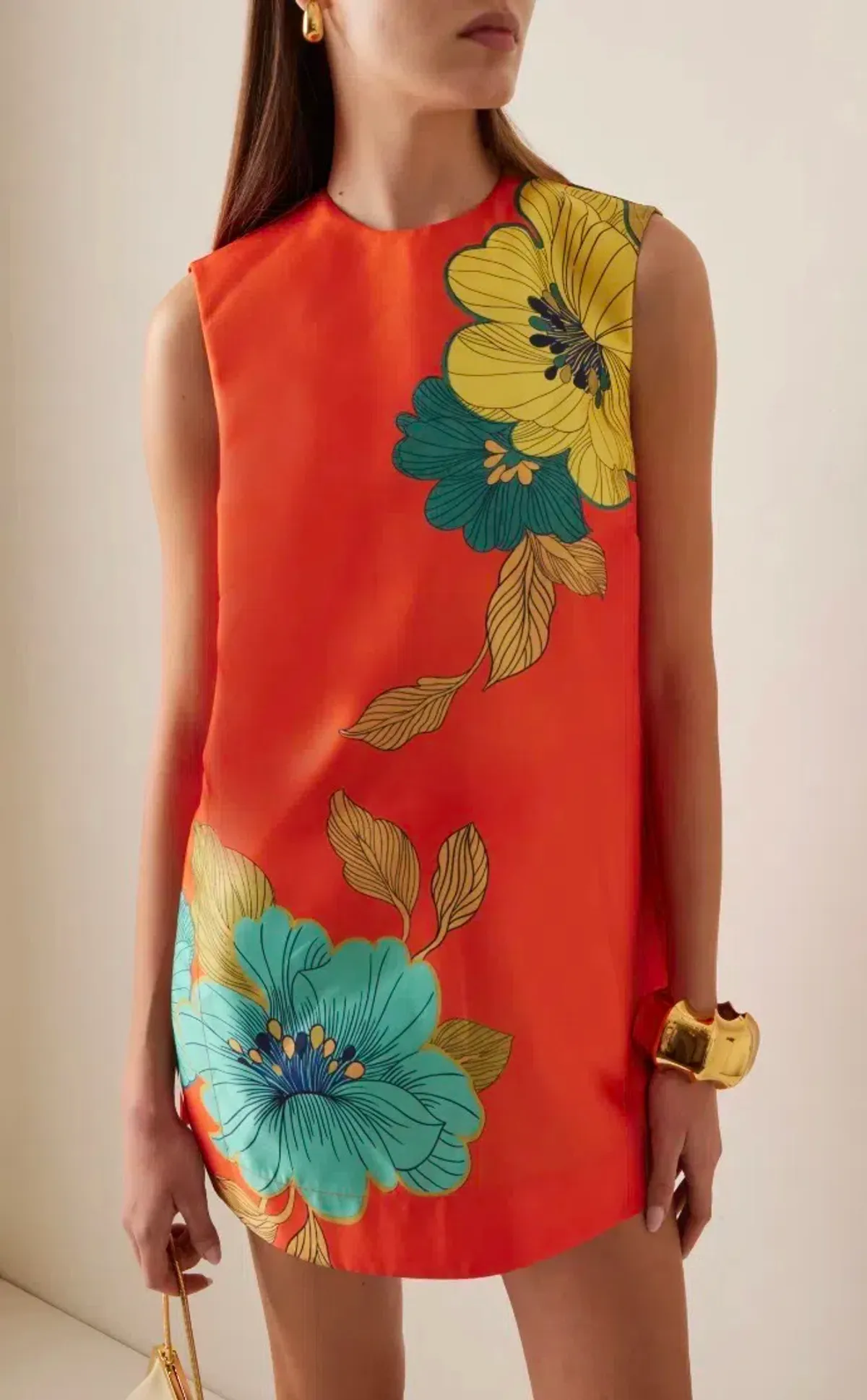 Alemais Piato Mini Dress Marigold Orange Size AU 6 - Image 2