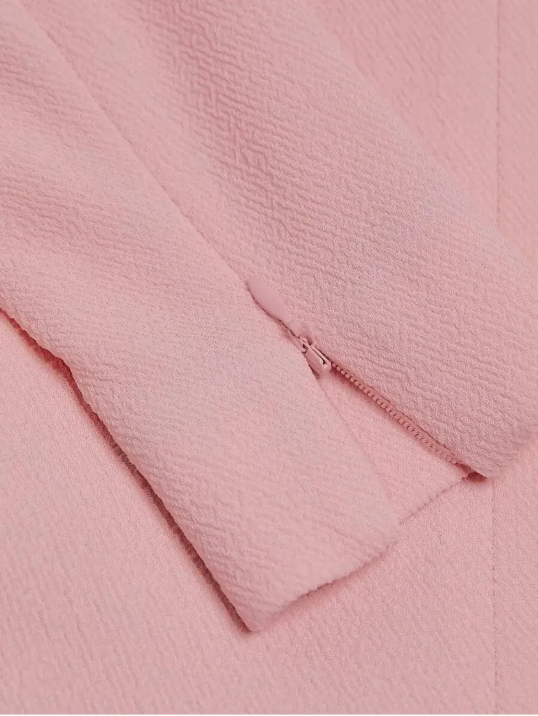 Emilia Wickstead Peony Pink Stella Dress, Size AU 16, Cutout Back Long Sleeve Turtleneck for rent on The Volte - main image