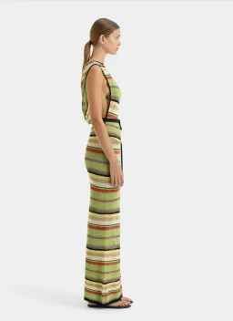 SIR the Label The Coastline Tie Dress in Palm Stripe Size 0 / 6 AUS for rent on The Volte - image 4