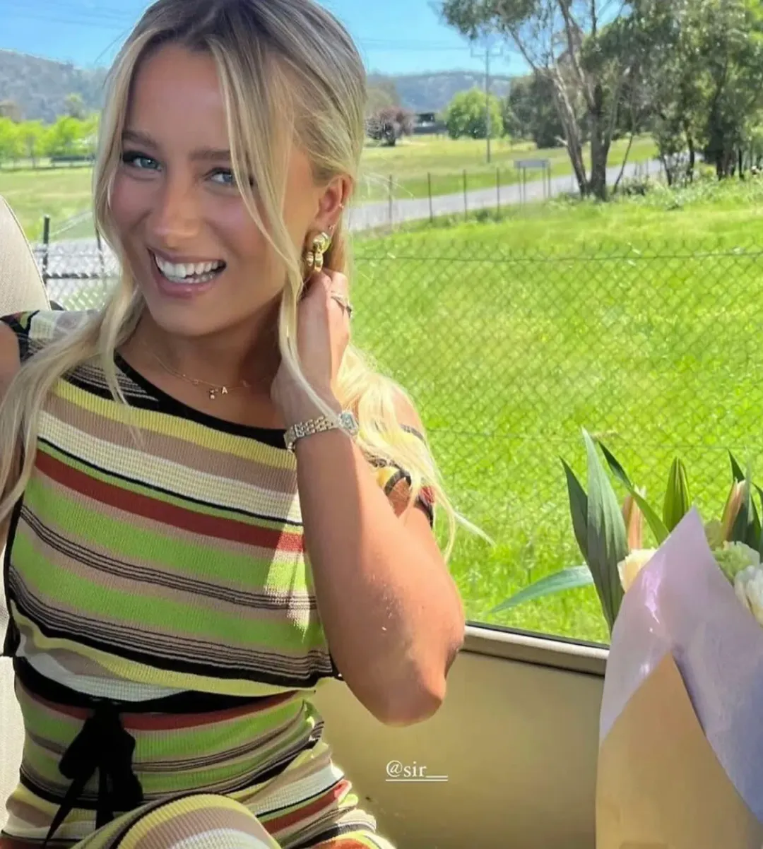 SIR the Label The Coastline Tie Dress in Palm Stripe Size 0 / 6 AUS for rent on The Volte - main image