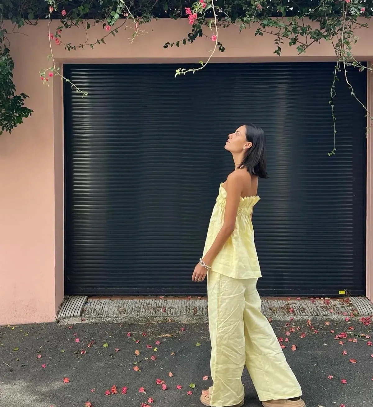 The Waiting Room The Greta Top and Greta Pants Set In Butter Yellow Size S/Au 8 - Image 6