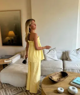 The Waiting Room The Greta Top and Greta Pants Set In Butter Yellow Size S/Au 8 for rent on The Volte - image 5