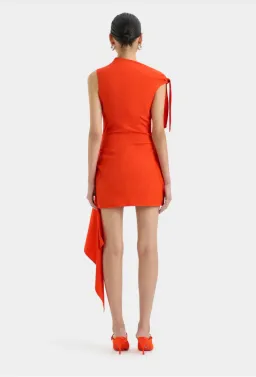 SIR THE LABEL DAHLIA MINI DRESS IN TANGERINE SIZE 3/AU 12 for rent on The Volte - image 2