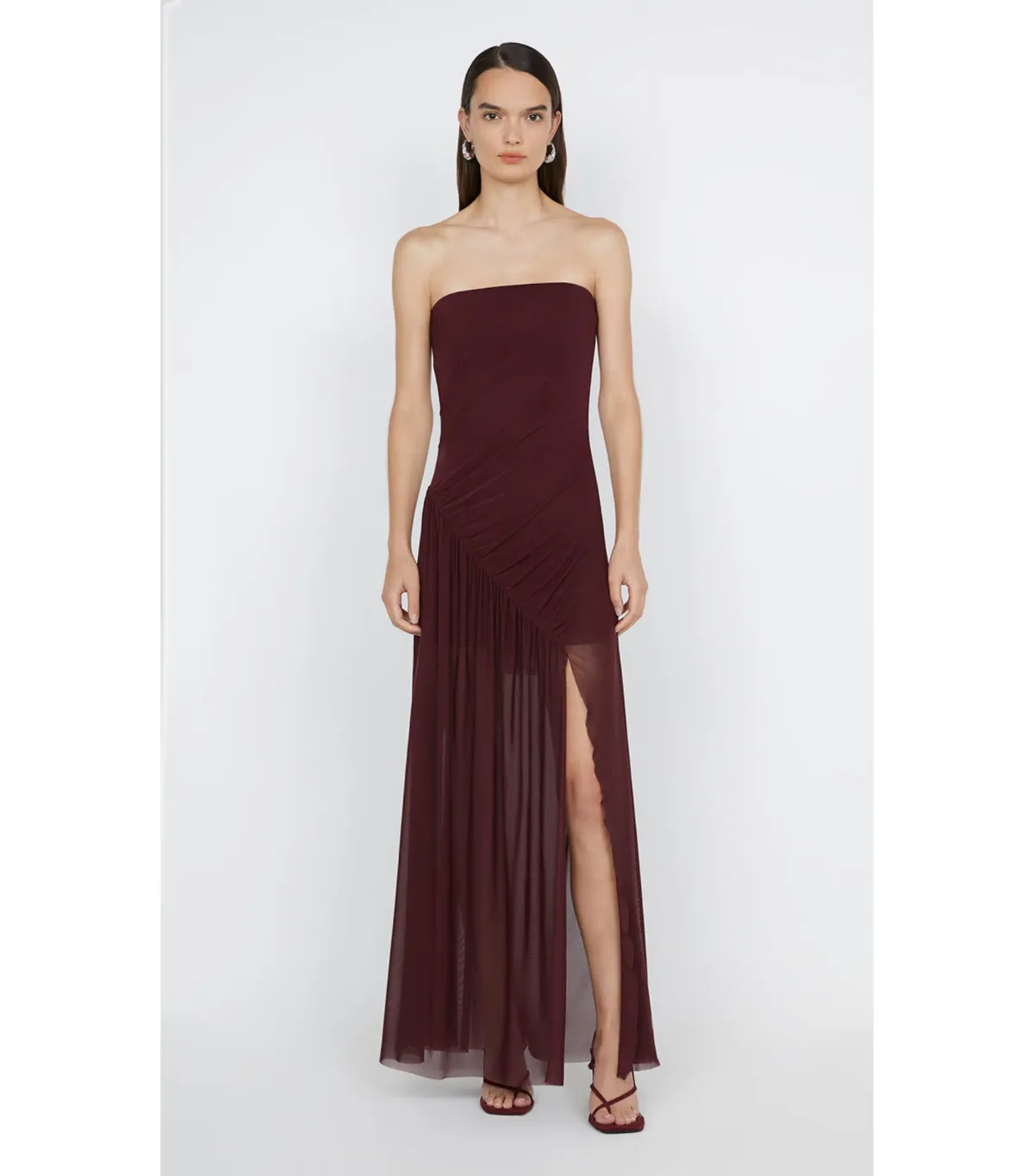Bec & Bridge Essie Strapless Dress In Deep Plum Size 6 - Image 1