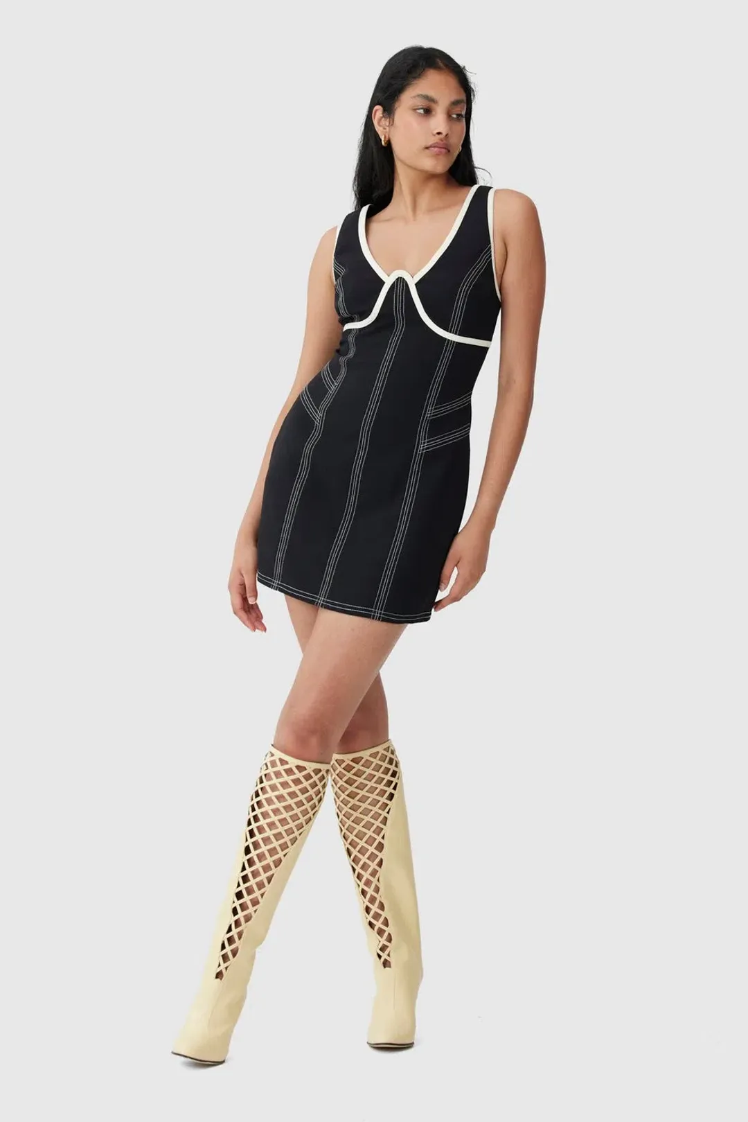 C/MEO Collective Mini Dress Black Size 8 for rent on The Volte - main image