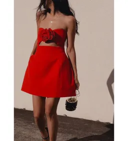 Yojani Boutique Valencia Mini Dress Red Size 12 for rent on The Volte - image 1