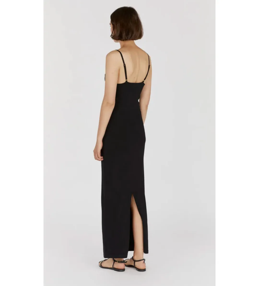 Dissh Cora Black Knit Maxi Dress Black Size AU 12 for rent on The Volte - main image