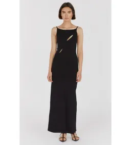 Dissh Cora Black Knit Maxi Dress Black Size AU 12 for rent on The Volte - image 1