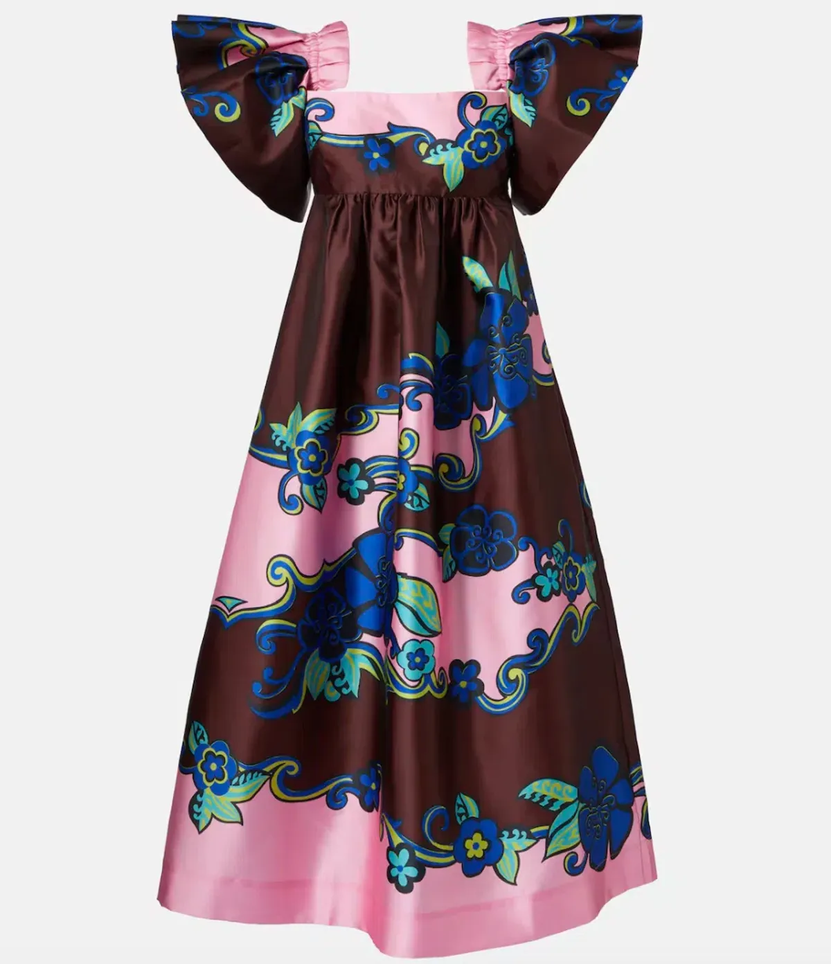 Alémais Azalea Off-shoulder Satin Midi Dress Floral Size AU 16 - Image 7