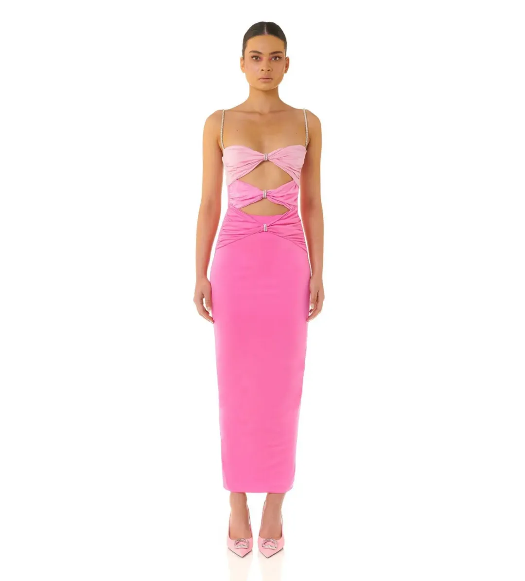 Eliya the Label Zora Dress in Pink Size XL / AU 14 for rent on The Volte - main image